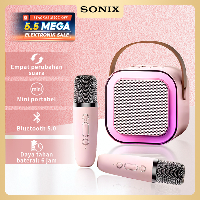 Sonix Karaoke Bluetooth Speaker SK02 Mini Portable Speaker with MIC Full Bass Wireless ktv Cute Wire