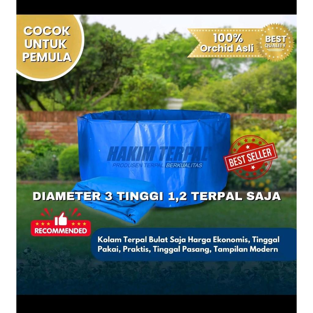 KOLAM BULAT ( TERPAL SAJA ) D3 BAHAN ORCHID SEMIKARET bioflok