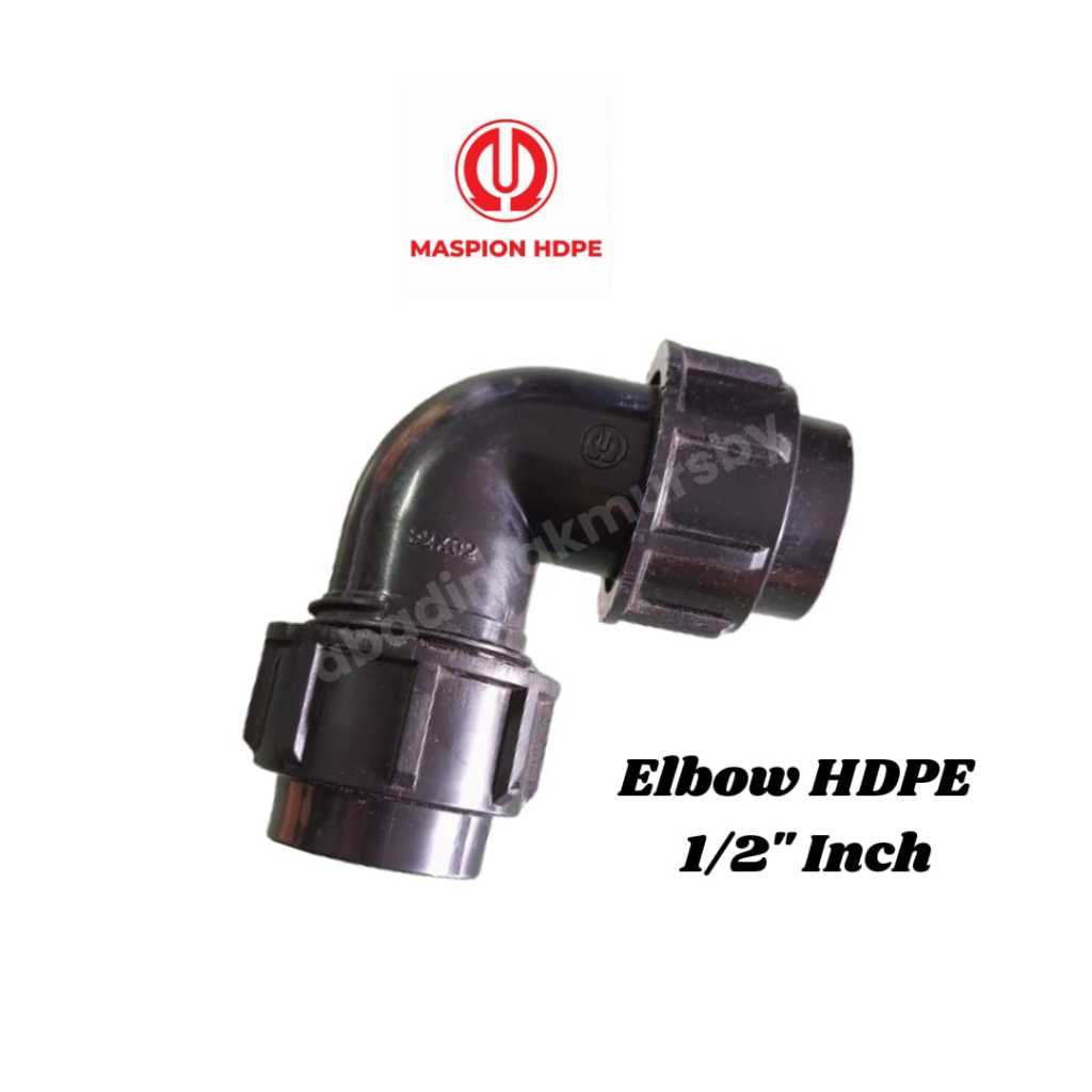 Elbow HDPE 1/2 Inch Maspion | Knee HDPE 90 Derajat | Sambungan Pipa HDPE 16mm Kualitas SNI