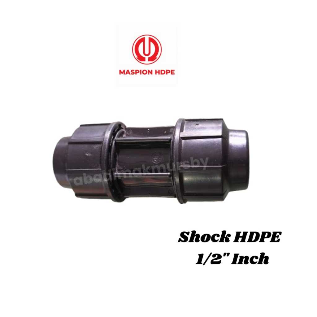 Shock HDPE 1/2 Inch Maspion | Sambungan Pipa HDPE Compression Coupling 20mm | Fitting Pipa Air Berku