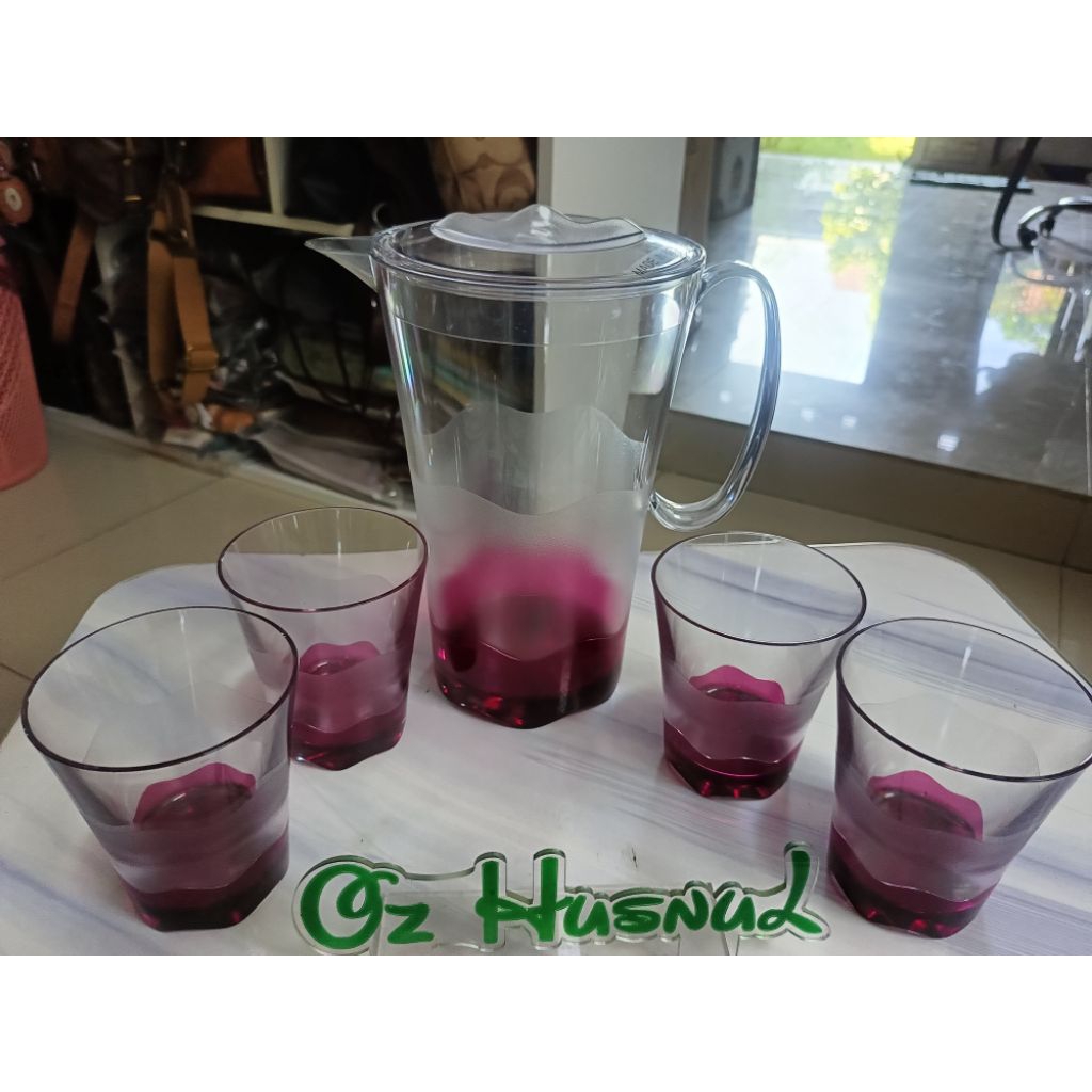 Sheerly Eleganzia Tupperware Set Pitcher & Glass