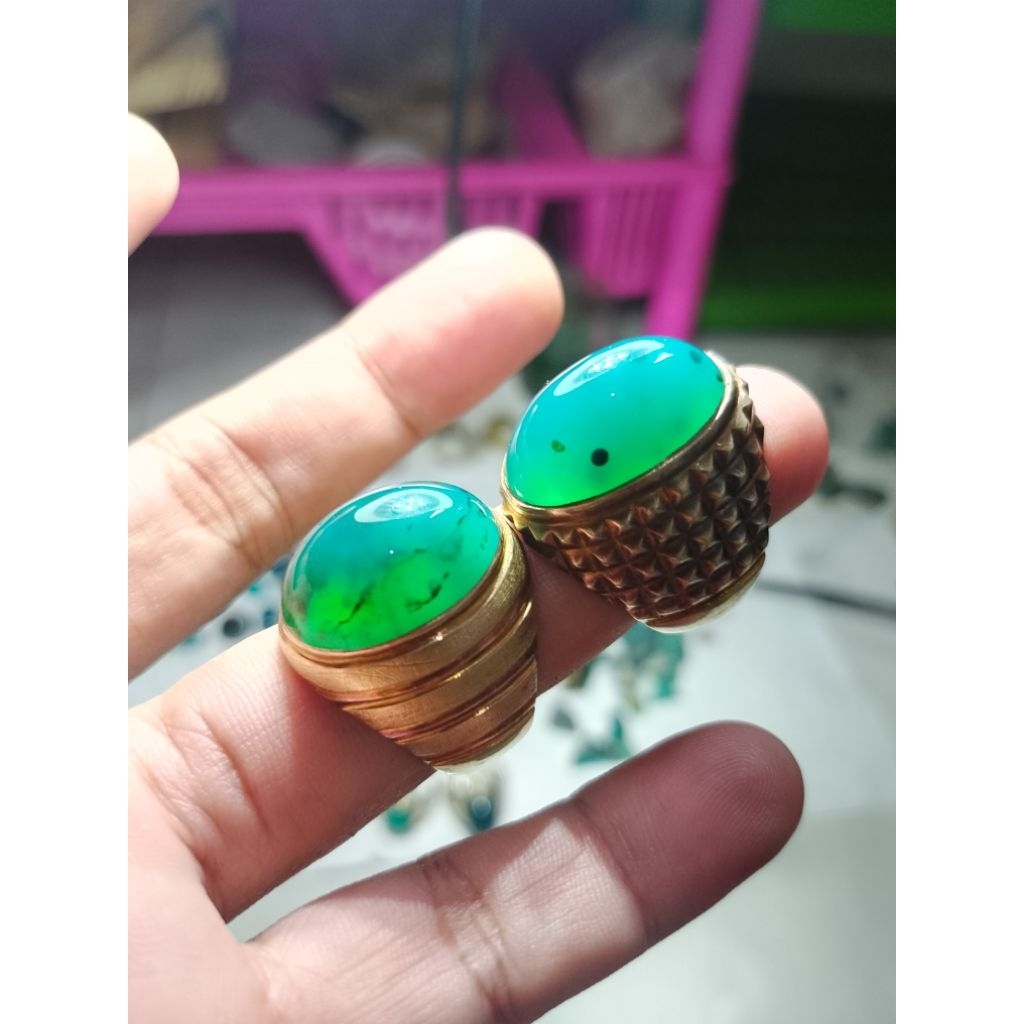 bacan coklat cair ring perak