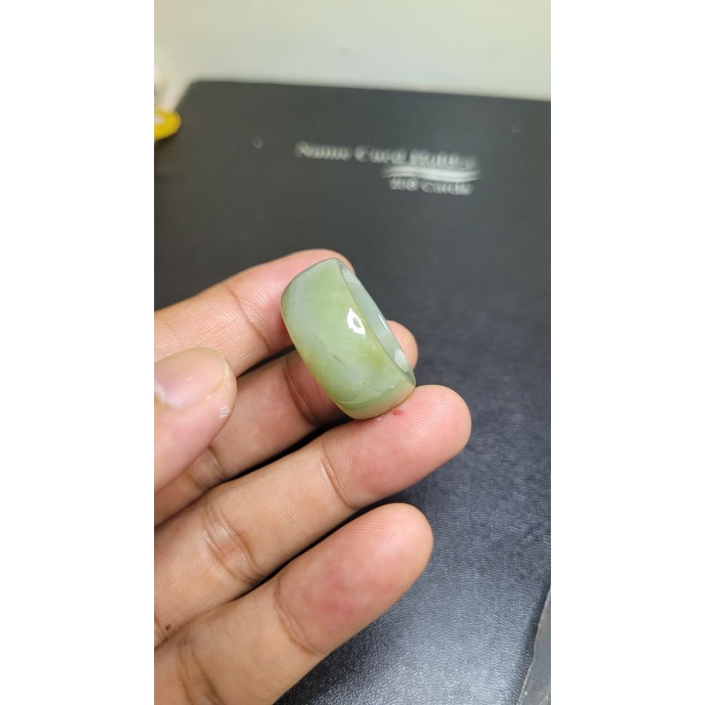 Cincin Giok Burma Asli size 25/26