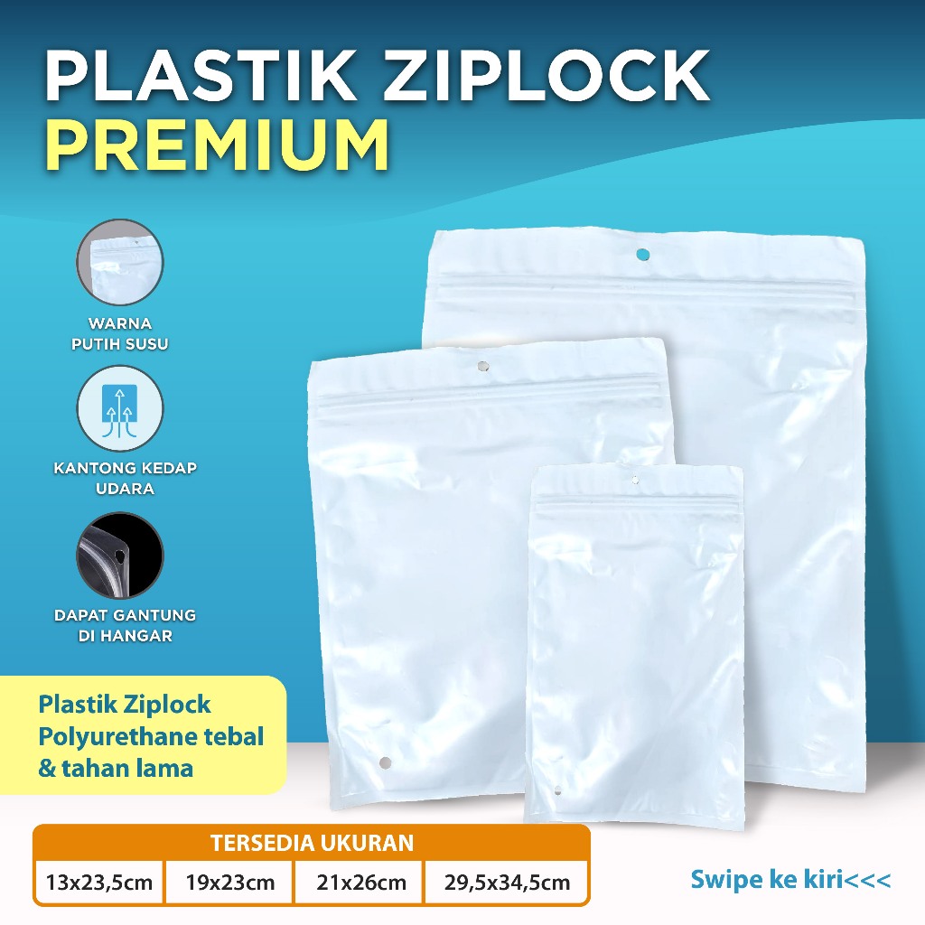 Plastik Ziplock Klip Bening Isi 100 Lembar Plastik Kemasan Tebal Rapat