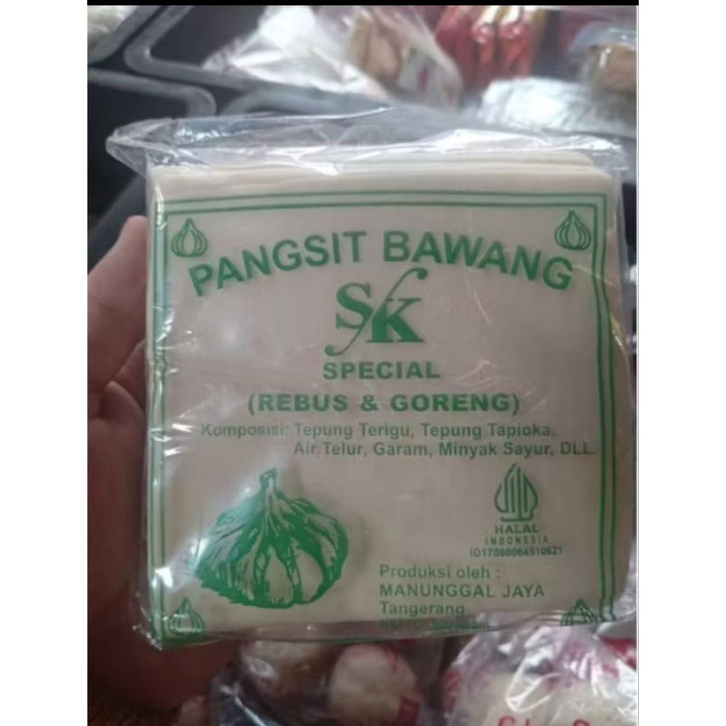 Kulit Pangsit Bawang (Rebus/Goreng) 500Gram