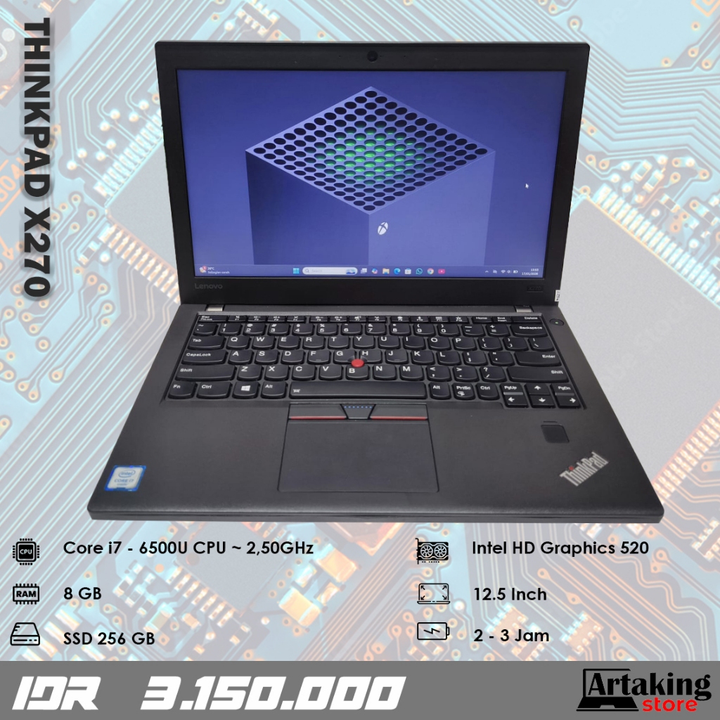 Lenovo Thinkpad X270 - Core i7 - Ram 8 GB - SSD 256 GB