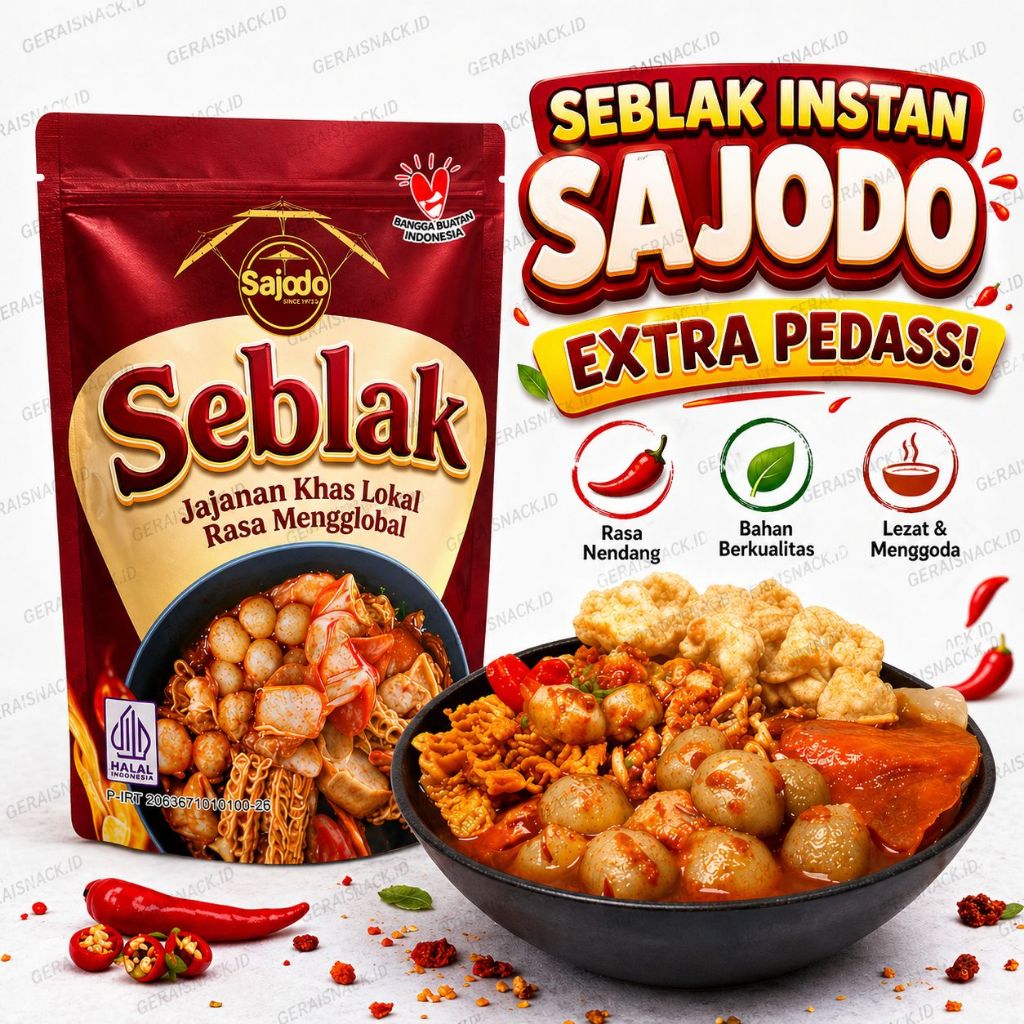 Seblak Instan Sajodo Extra Pedas Best Seller Khas Tasikmalaya