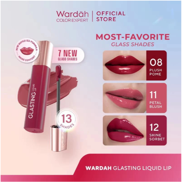 WARDAH Glasting Liquid Lip / Lipstick Everglasting Transferproof Lip Moisturizer