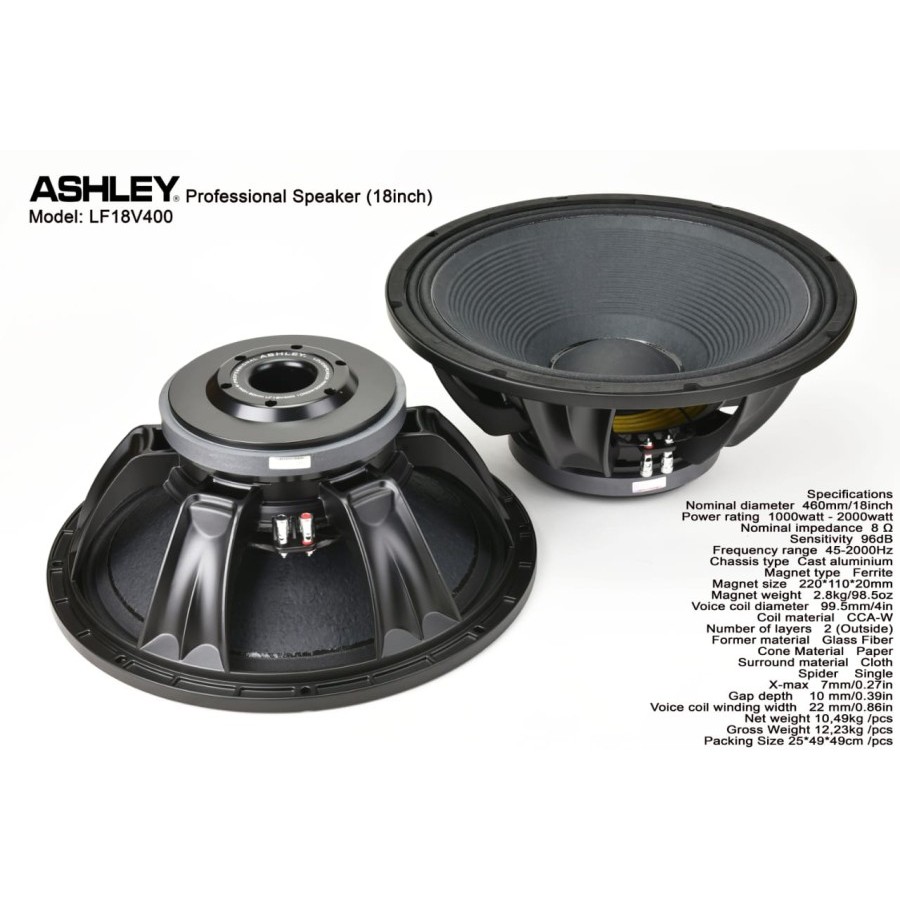 Speaker Ashley 18" LF18V400 / LF 18V400
