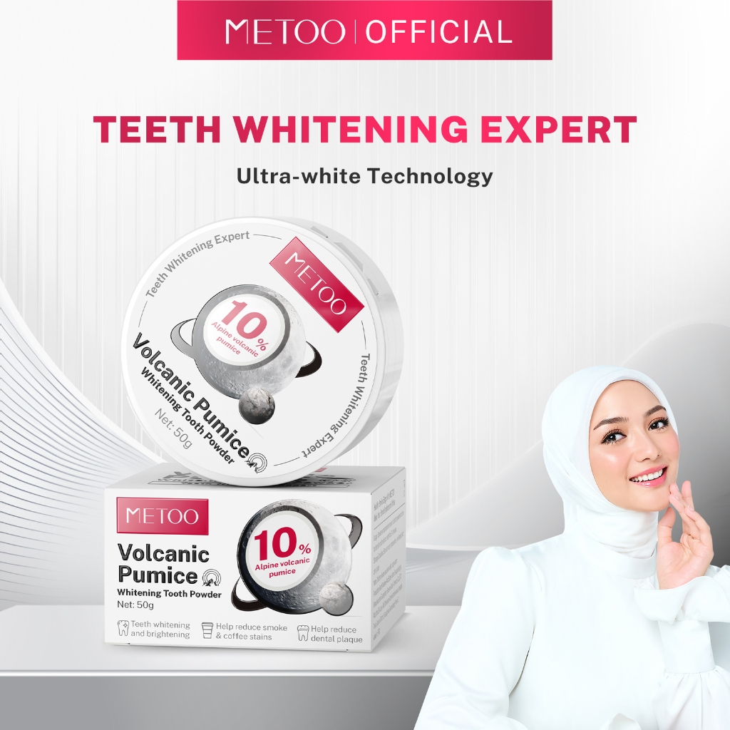 MeToo Volcanic Pumice Whitening Tooth Powder 50g / Whitening Tooth Powder / Probiotik / mengurangi n