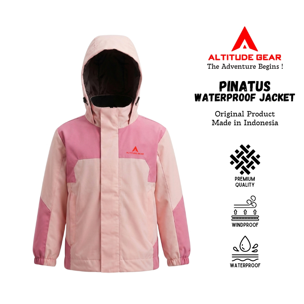 Jaket Gunung Anak Laki Laki Perempuan Altitude Gear Pinatus Double Polar Waterproof