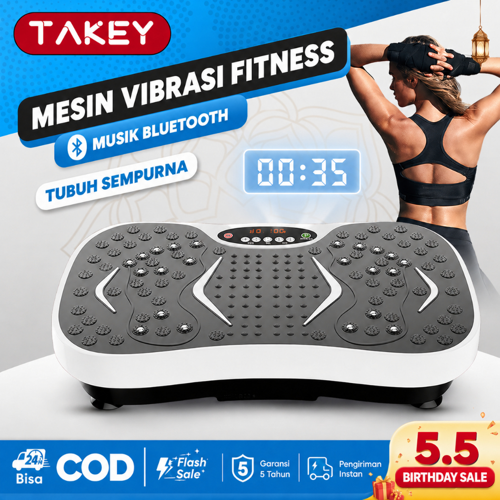 TAKEY  Body SlimmerAlat Pelangsing Olahraga Massager Pijat Getar Perut
