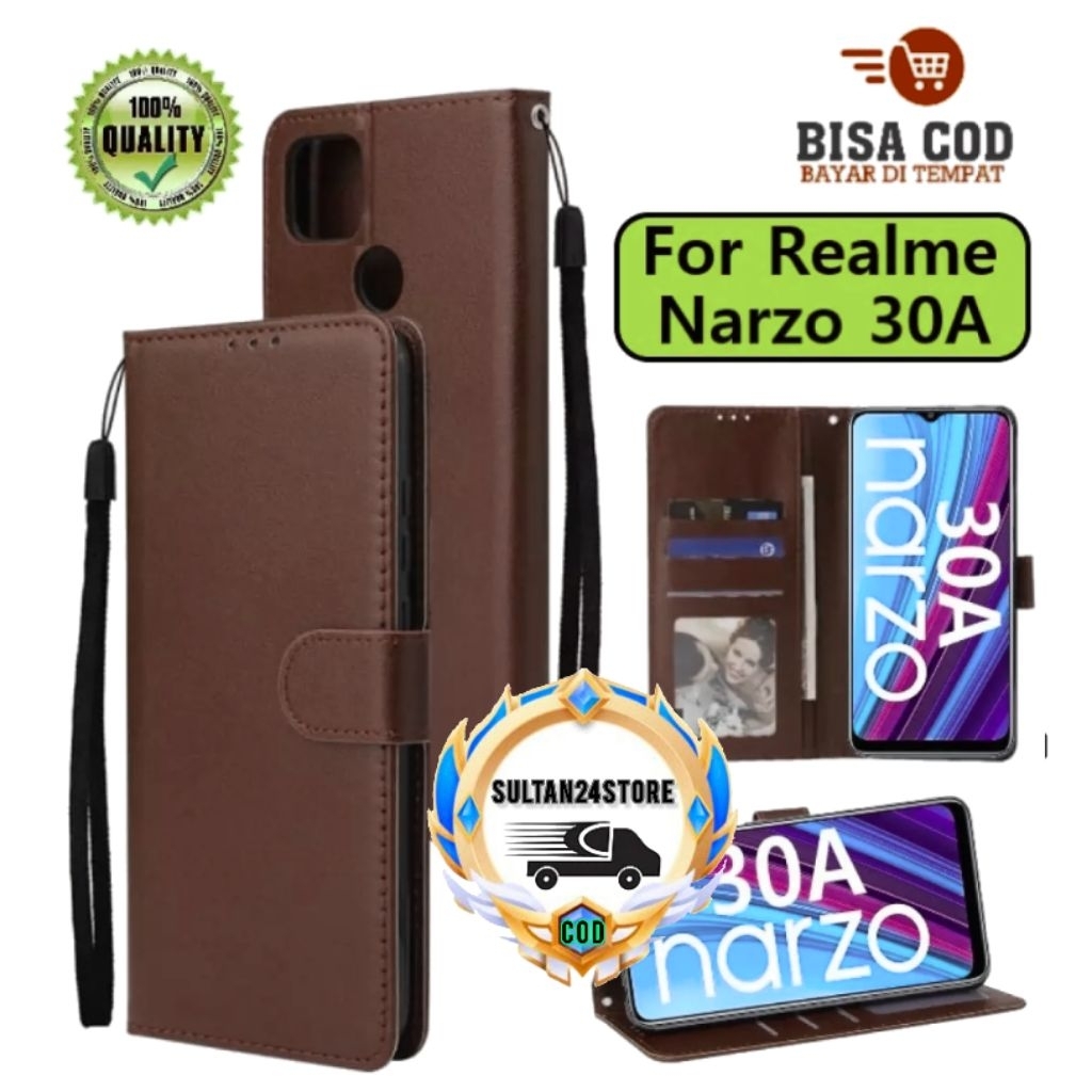Case Dompet Case Leather Flip For REALME NARZO 30A