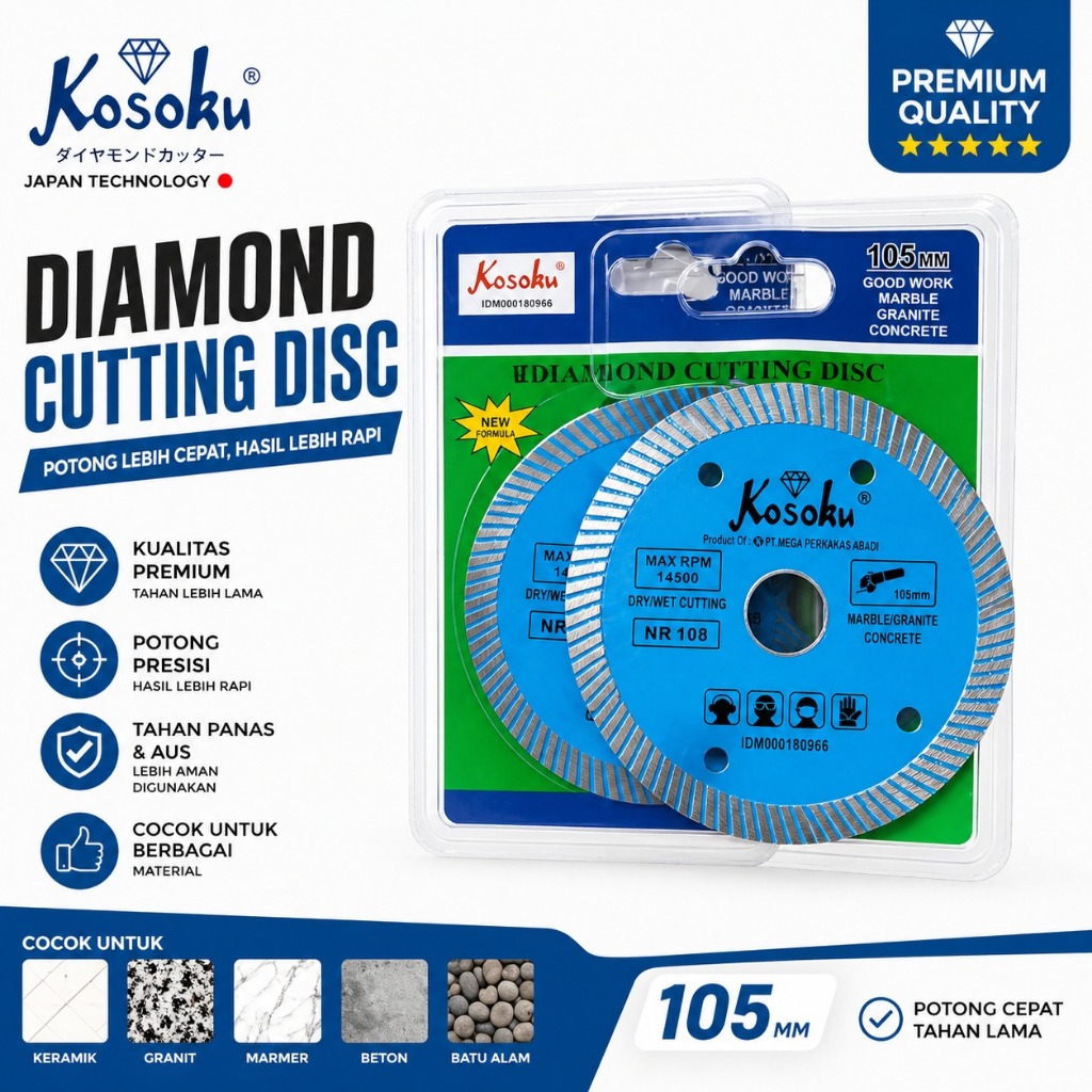 Diamond wheel niken resibon turbo pisau Potong granit nikken resibon turbo