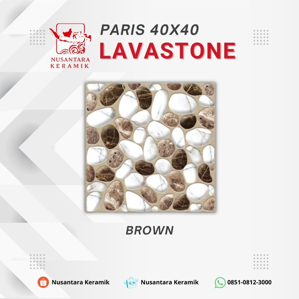 Keramik Lantai Paris First Grade Rustic/Kasar Ukuran 40x40 Lavastone Series