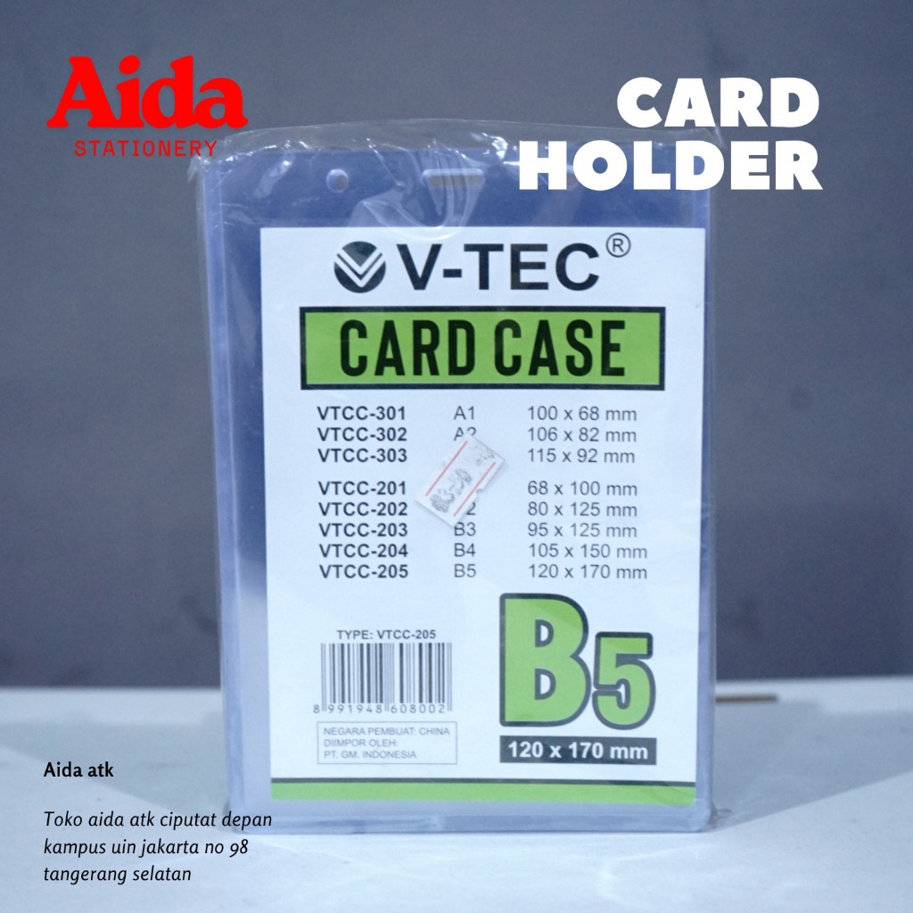 TEMPAT ID CARD PLASTIK CARD HOLDER/CARD CASE A3,B3,B4,B5 harga satuan