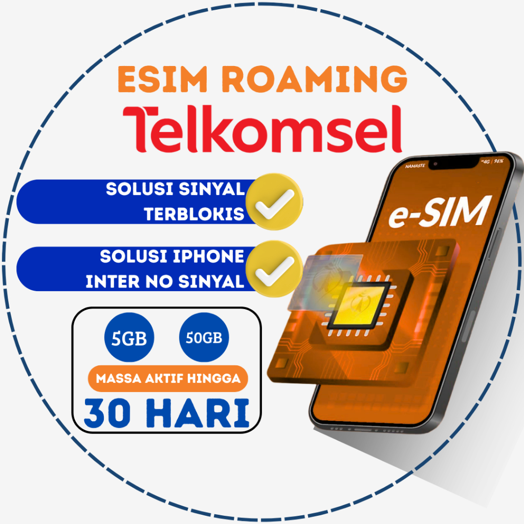 eSIM Roaming Anti Blokir HP Inter iPhone Telkomsel | eSIM Indonesia iPhone Inter Blokir | Solusi iME