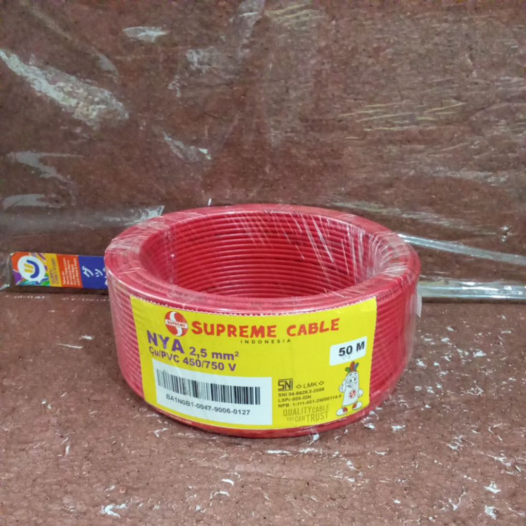 Kabel Listrik NYA 1 x 2.5mm Supreme Tunggal Roll (50M )