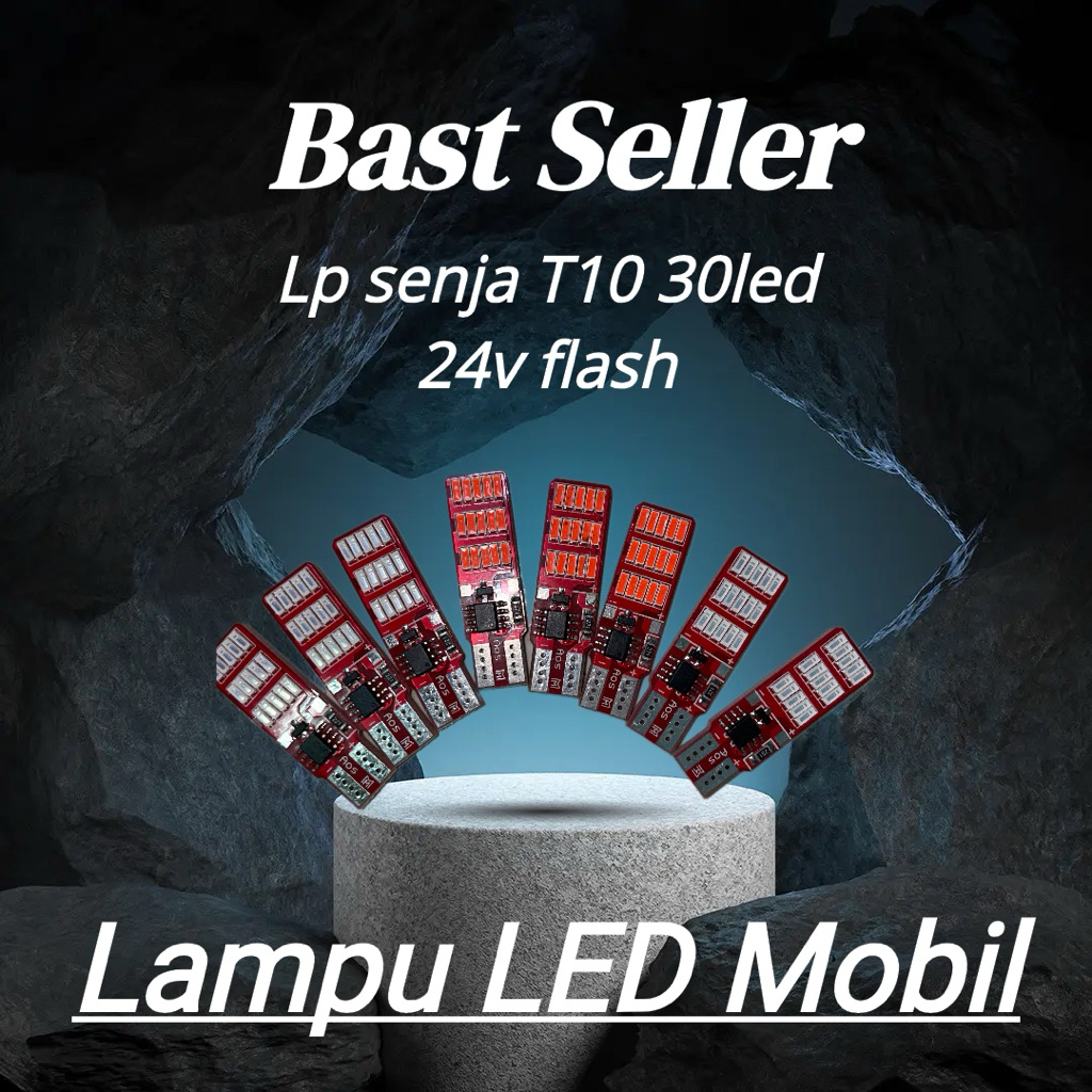 Lampu senja T10 30 LED 24vol truck.bis kedip/strobo
