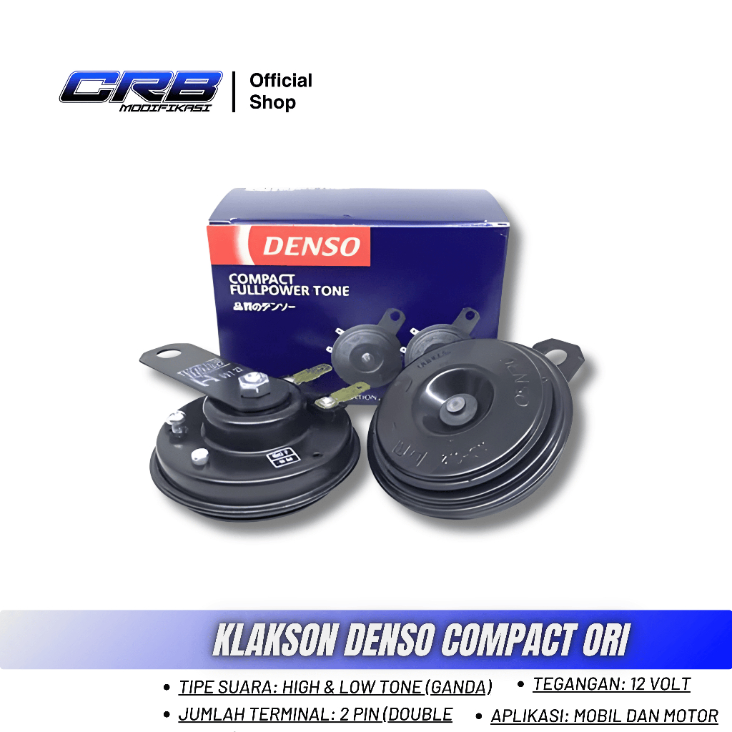 Klakson AVANZA Ori Original Klakson DENSO COMPACT Horn Set 12v HIGH AND LOW - Denso Compact Universa