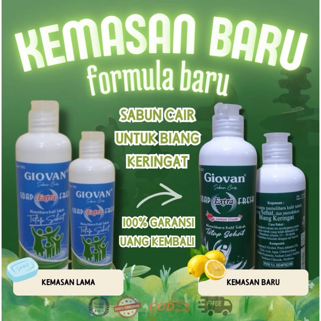 Giovan Sabun Original Soap Fresh Giovan Sabun Mandi Cair Biang Keringat 240ml