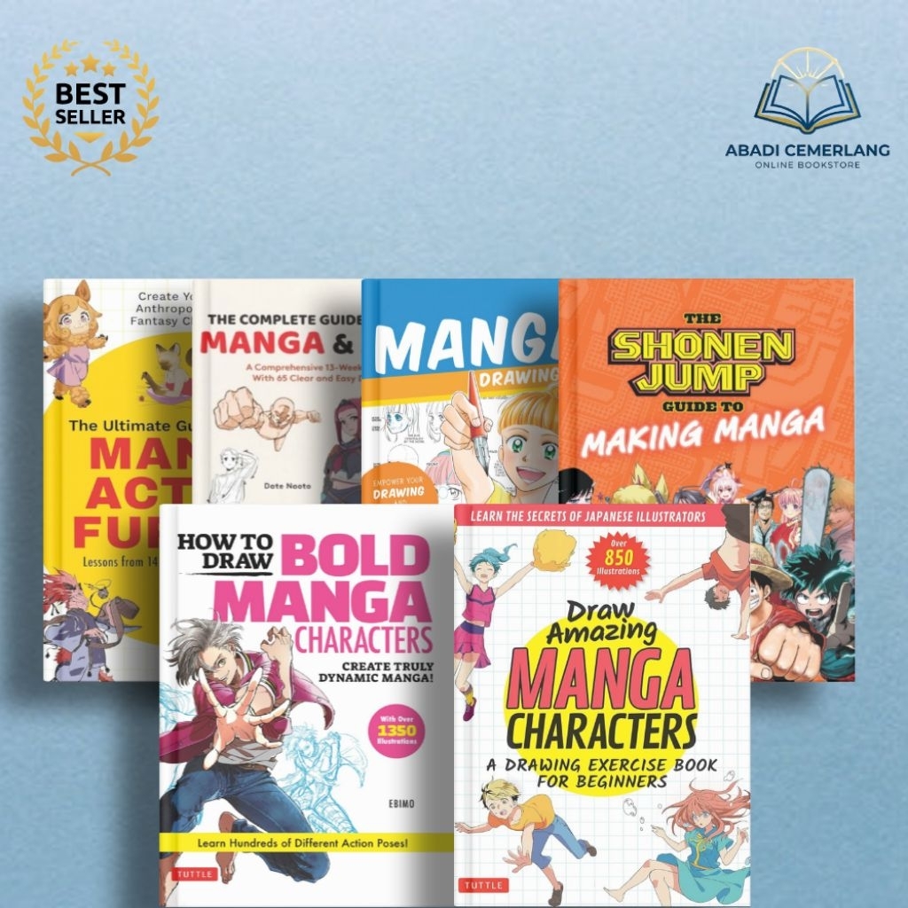 Buku latihan menggambar anime Lengkap