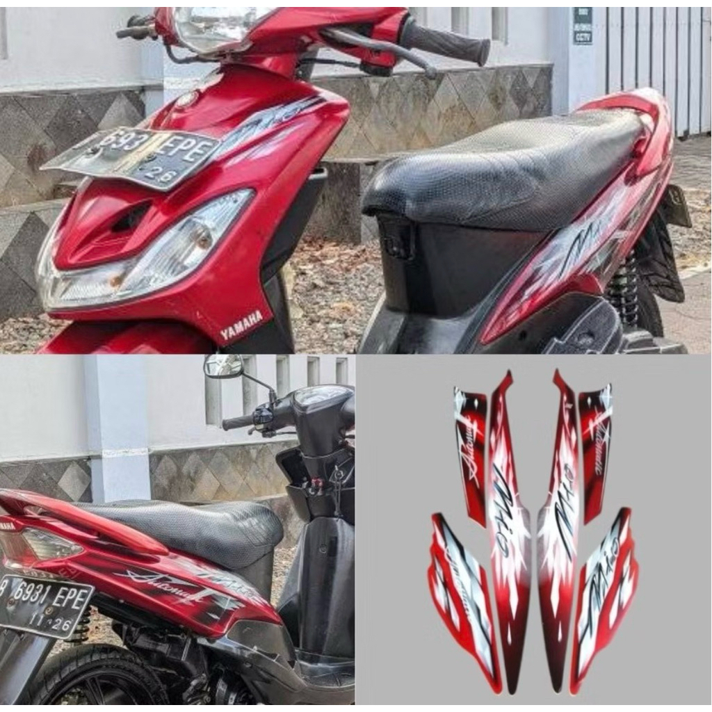 STRIPING STANDART YAMAHA MIO CW 2010 STIKER BODY MIO CW 2010 LIS BODY MIO 2010 TERMURAH TERLARIS
