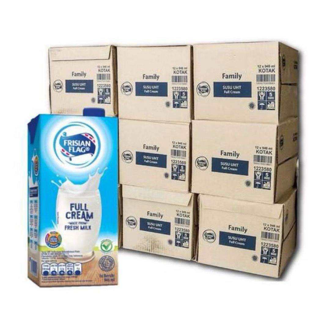 Susu UHT Full Cream 1 Liter Bendera Frisian Flag