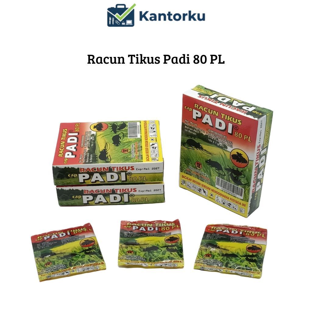 Racun Tikus Cap Padi 80 PL - Ampuh, Praktis, Mudah Digunakan
