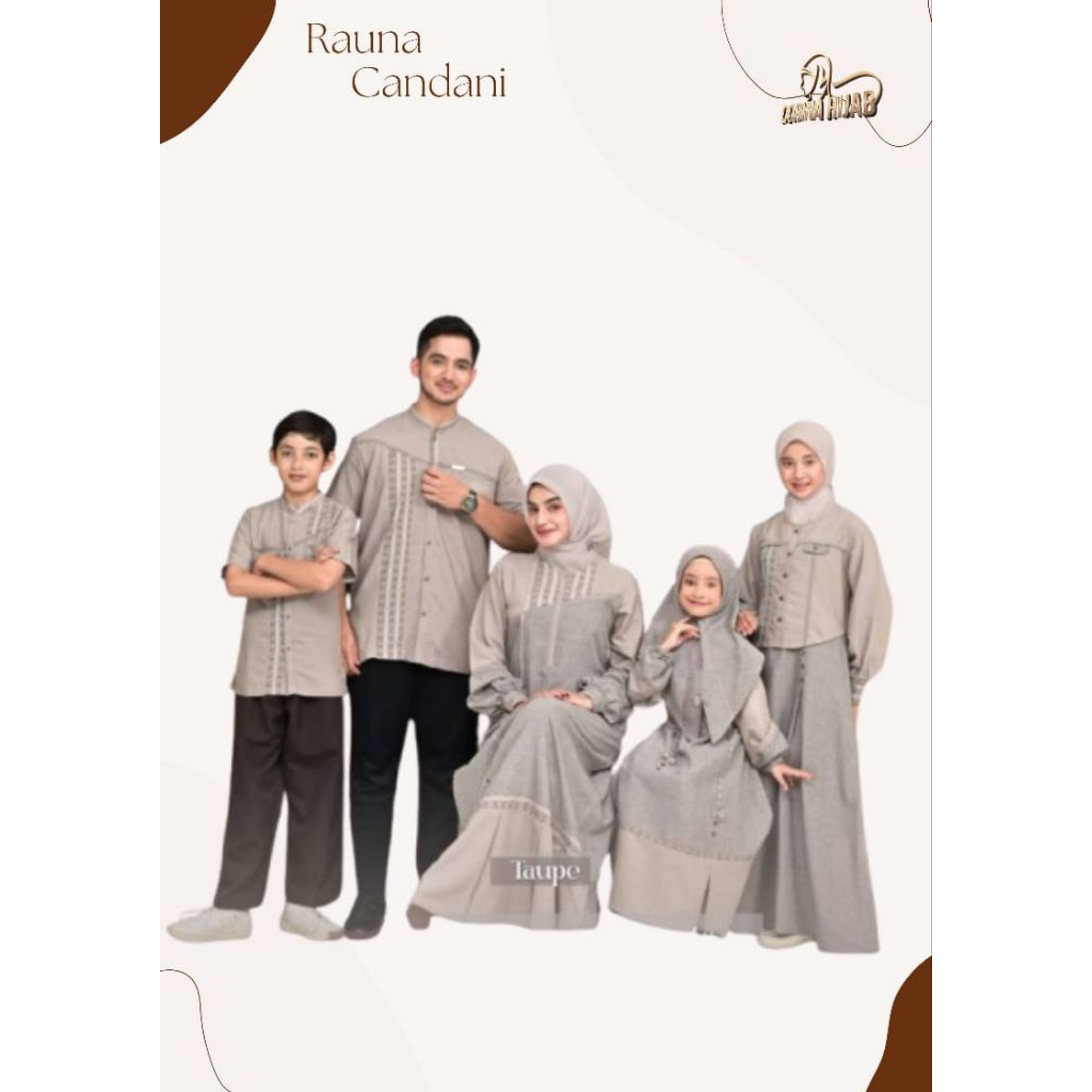 Sarimbit Rauna Candani taupe/Sarimbit Rauna Terbaru 2026/Sarimbit Keluarga