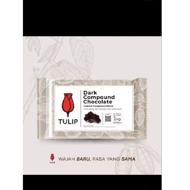 Tulip Dark Chocolate Coumpond 1KG- Dark coklat 1kg