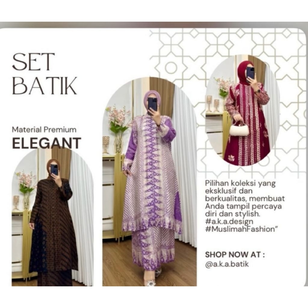 Setrok Batik Melayu Moderen AkA  Design