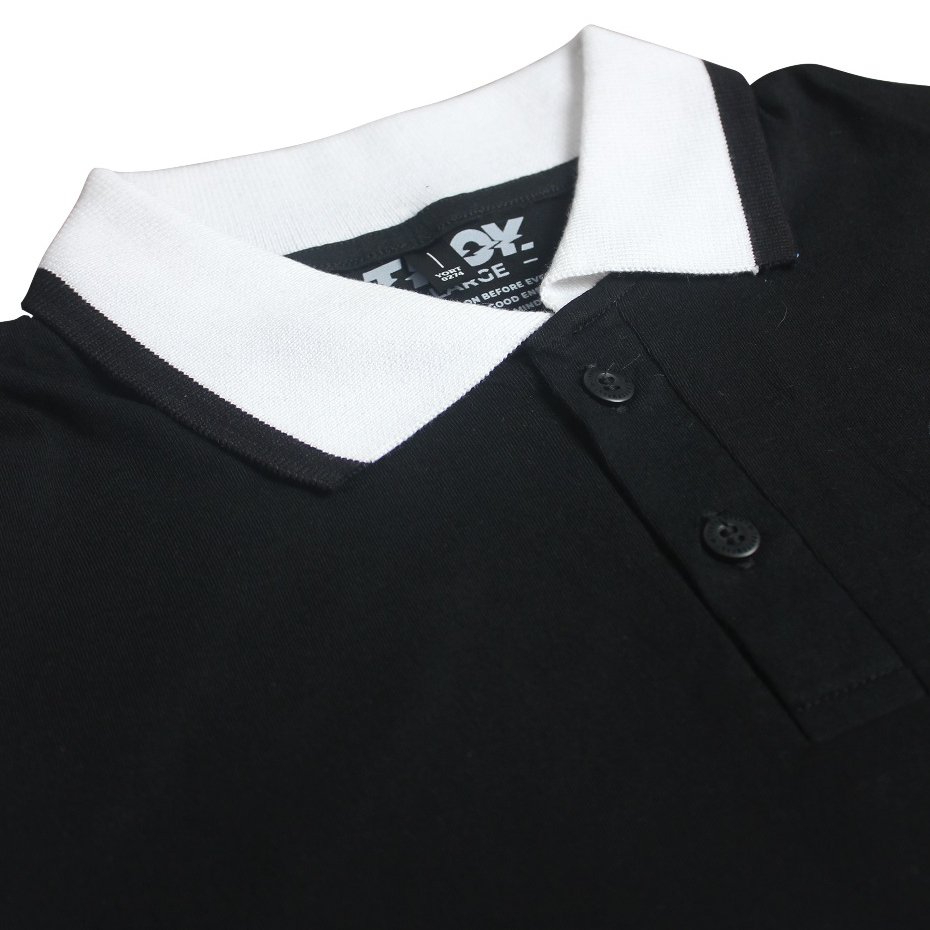 Troy Company Kaos Polo Hitam - Medieval Polo Shirt Black PRD 3001