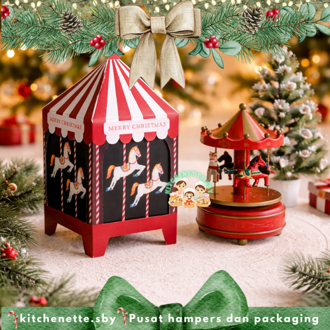 Box Natal Circus kotak natal hamper kue kering snack roti christmas goodie bag Natal Kue Snack box n