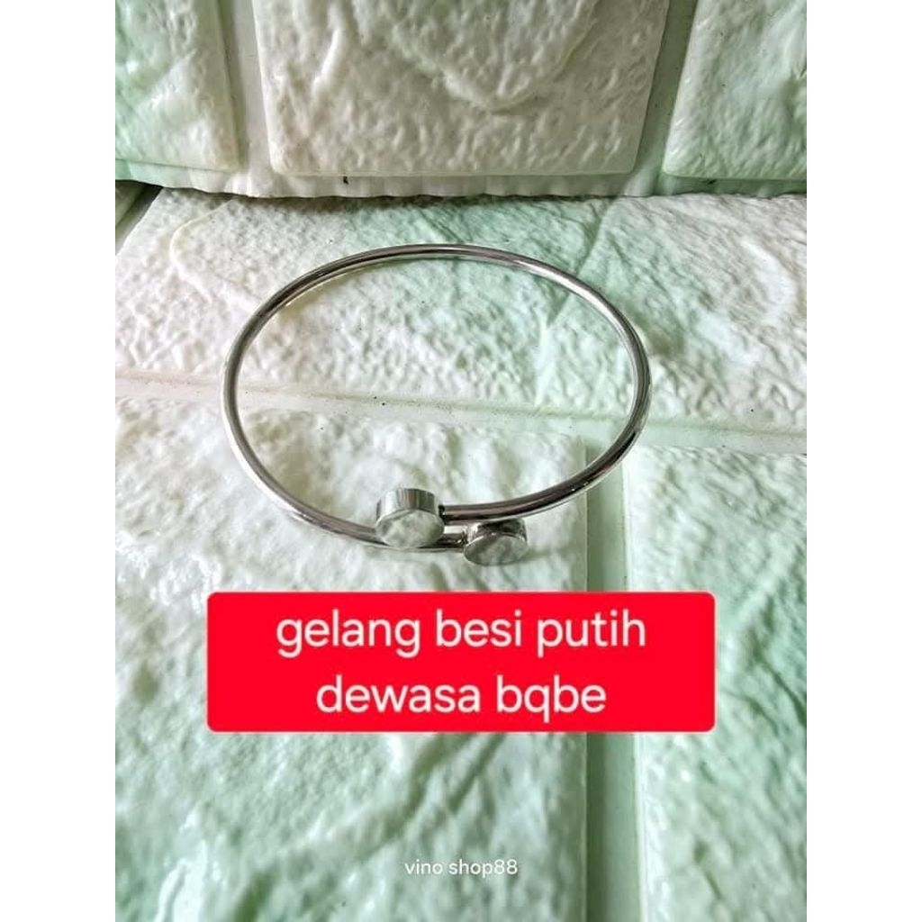 gelang besi putih dewasa