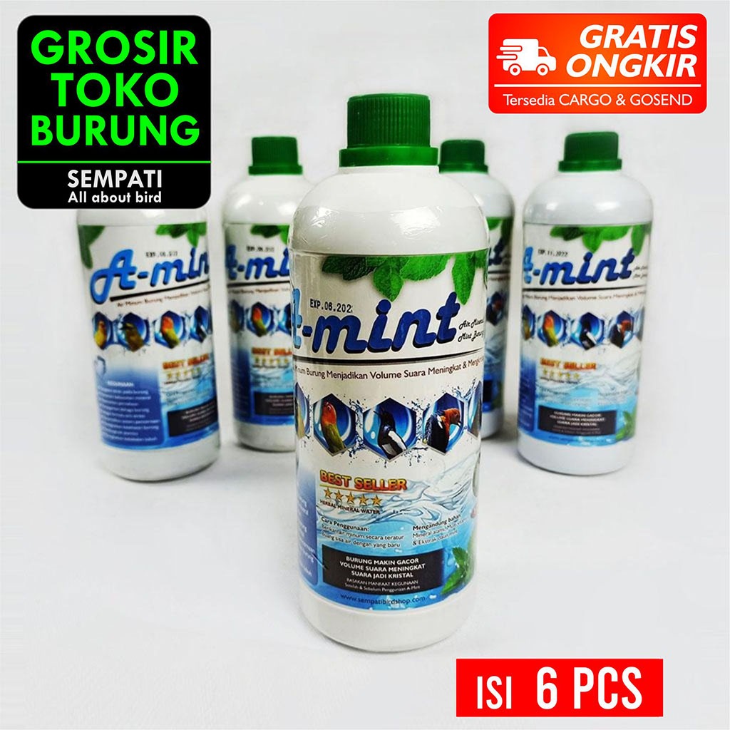 SEMPATI GROSIR AMINT A-MINT WATER SEMPATI ISI 6 PCS AIR MINUM MINUMAN UNTUK SEMUA JENIS  BURUNG