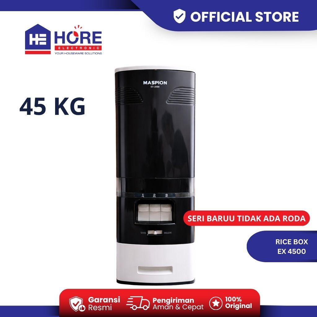 Tempat Beras Anti Kutu dan Semut EX 4500 | Rice Box Maspion EX 4500 [45 kg] Maspion Tempat Penyimpan