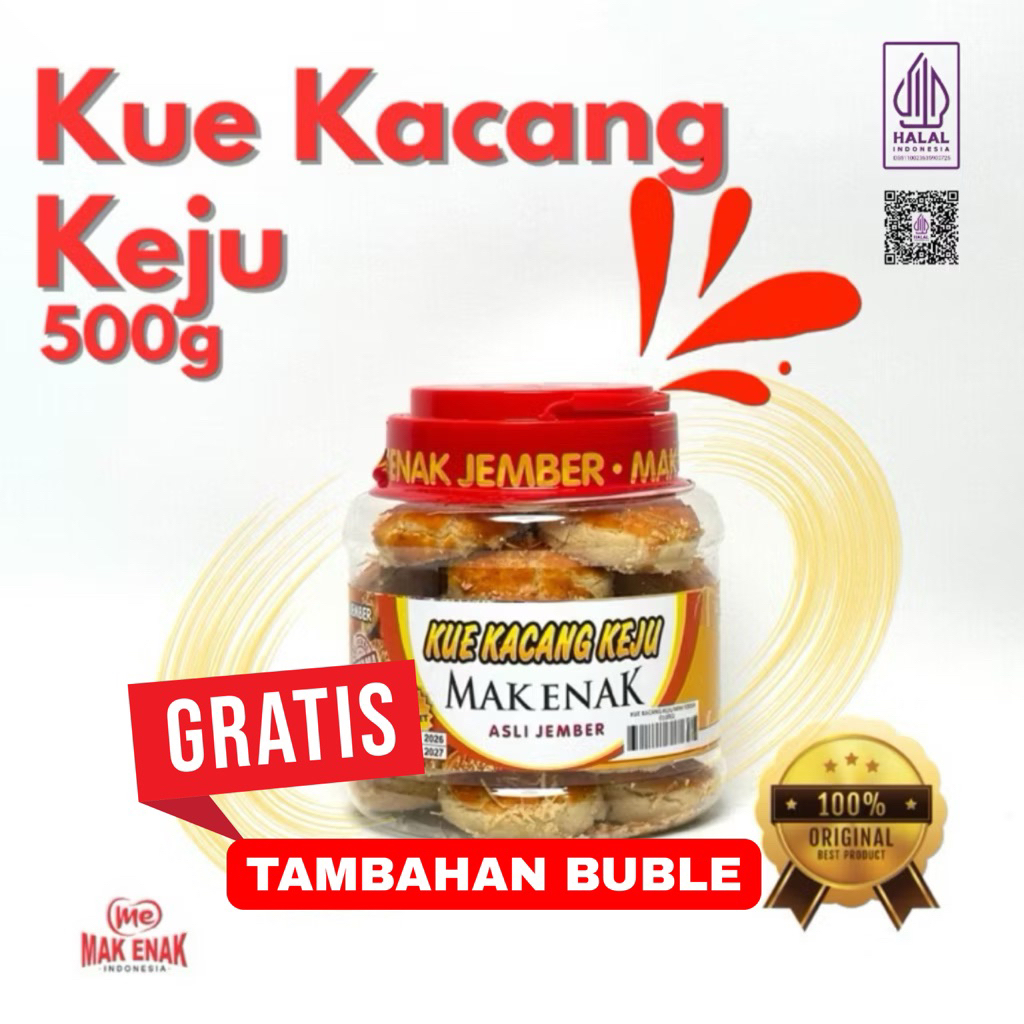 Kue Kacang Keju Mak Enak Asli Jember (500 gram)