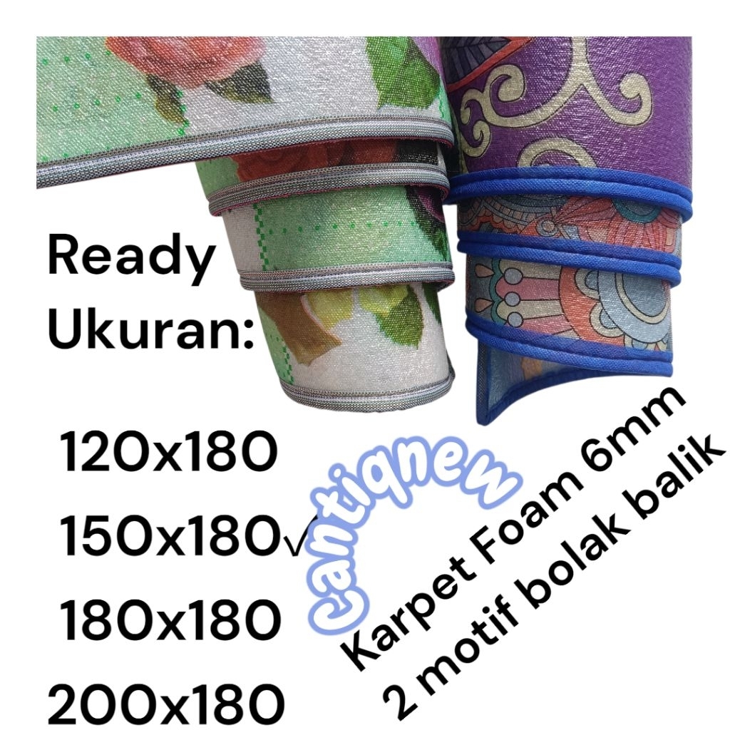 KARPET BOLAK BALIK KARPET FOAM PE MOTIF BOLAK BALIK JUMBO 150X180 | MATRAS | TIKAR | KARPET MOTIF