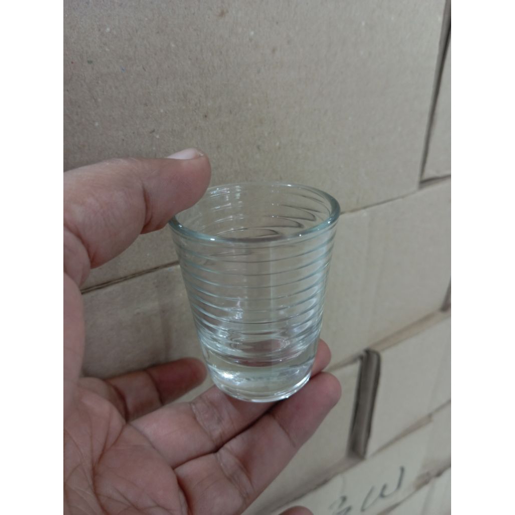 gelas sloki / gelas wine / gelas mini / gelas kaca / souvenir gelas / gelas unik / gelas isi 6 pcs /