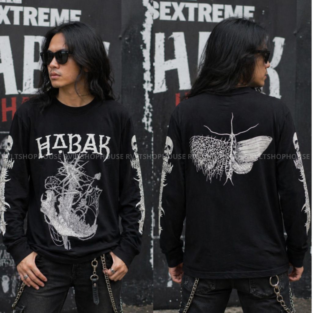 Kaos Punk Habak / Longsleeve Punk T-shirt Punk Kaos Distro