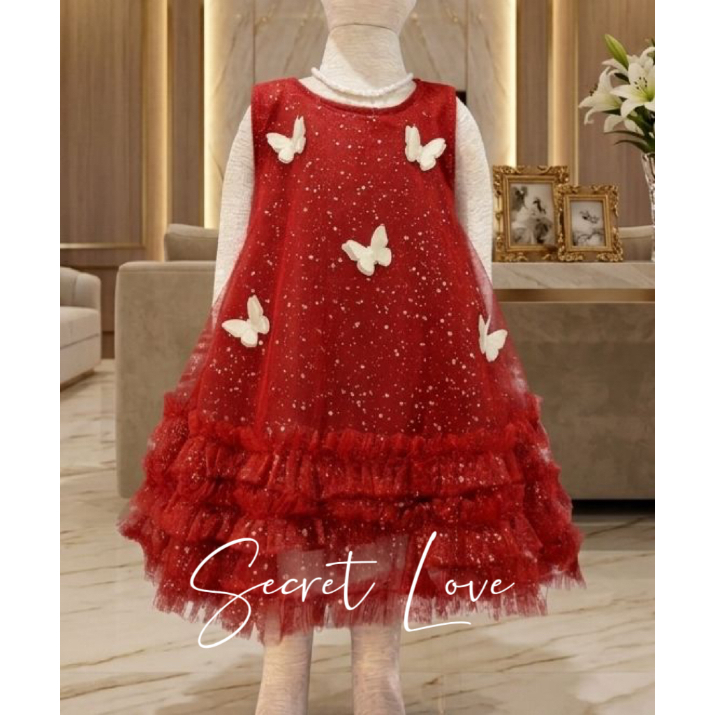 Baju Natall Kids Gaun Anak7-14 Tahun Dresbrokat Minidress Rok Dres Anak Umur 9-12 Tahun Driss Usia 2