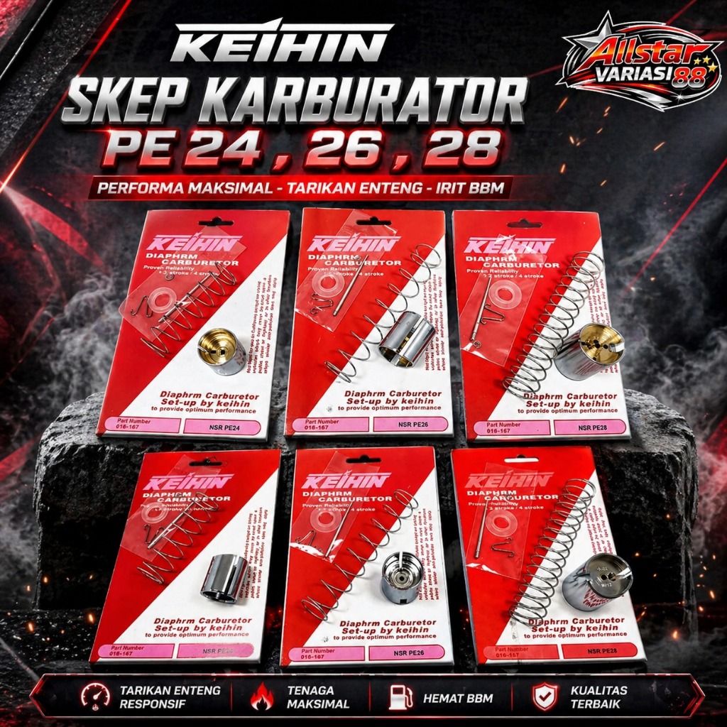 Skep Karburator Keihin PE 24 / PE 26 / PE 28 – Slide Skep Per Karbu – Respons Gas Halus