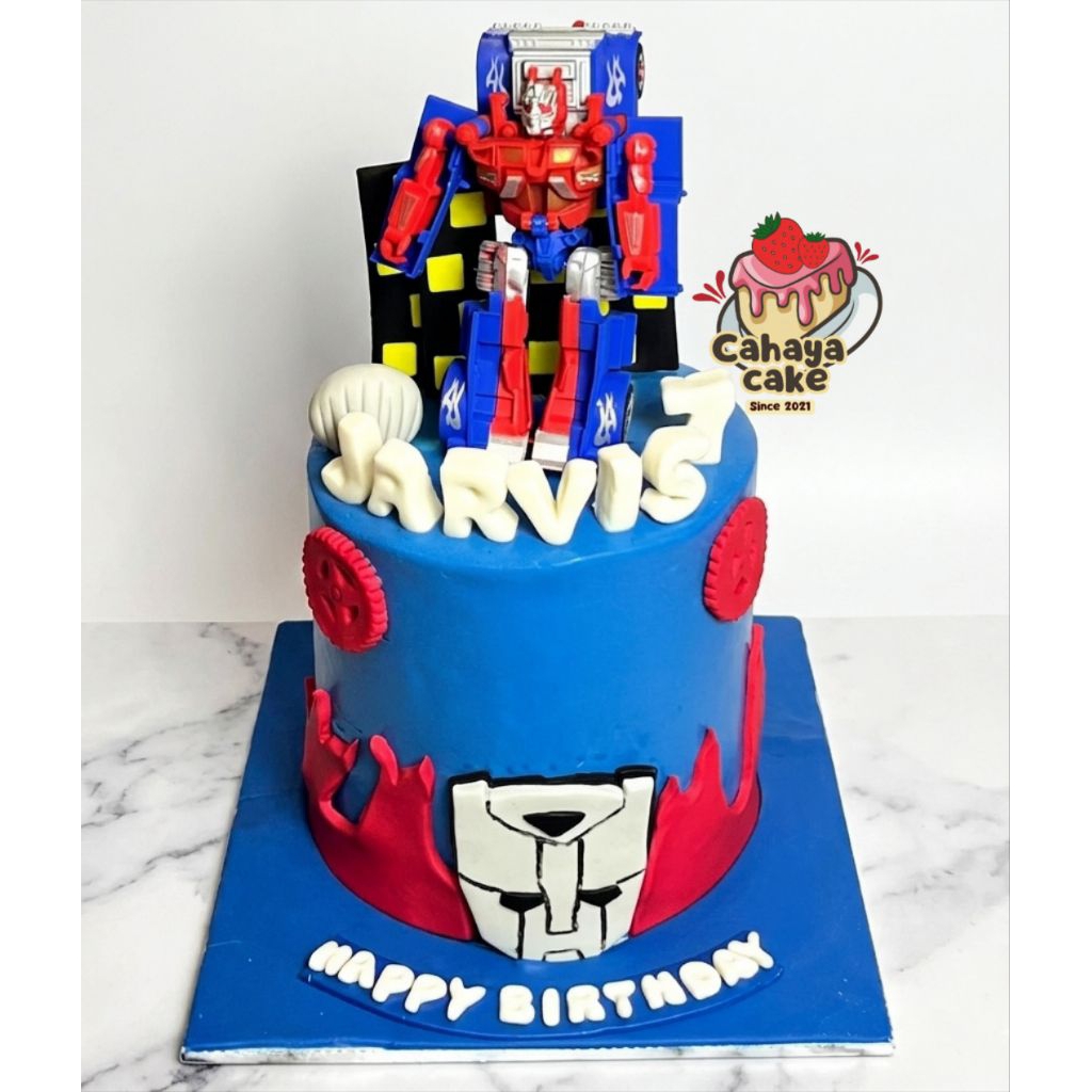 Kue Ulang Tahun Transformers/ Kue Ultah Anak Laki Laki/ Robot Cake Custom