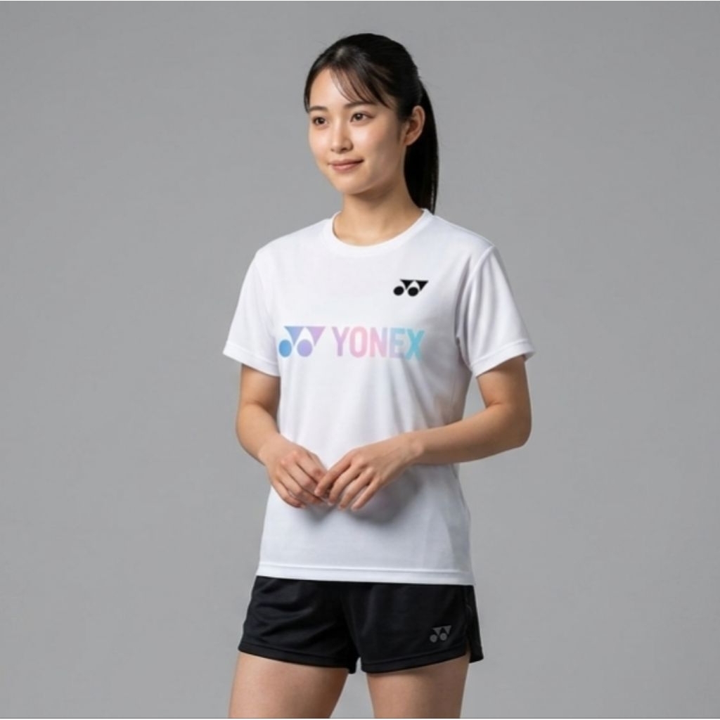 Kaos Olahraga Yonex Dry-Fit - Putih Gradasi (Pria/Wanita)