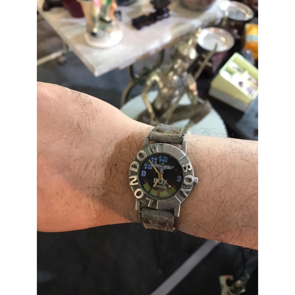 Boy London Watch RARE 1980’s VINTAGE BOY LONDON RETRO ART DECO CALIFORNIA STYLE DIAL QUARTZ WATCH  S