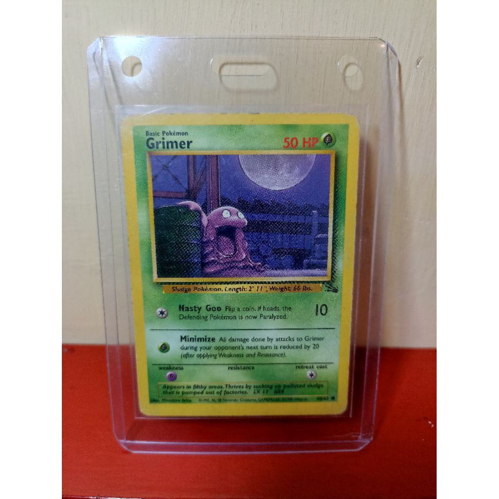 Kartu Pokemon Vintage Grimer base set th 1999