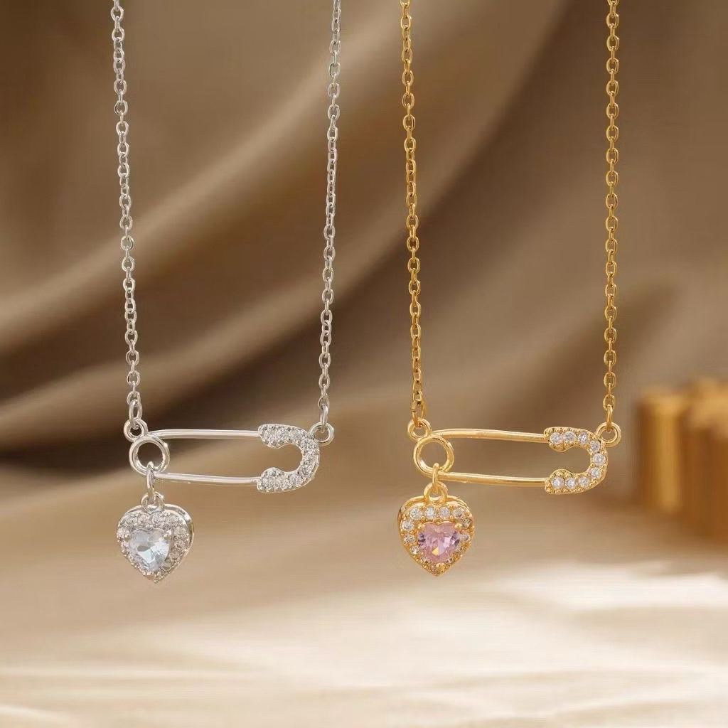 Kalung titanium pin safety kalung permata titanium anti karat