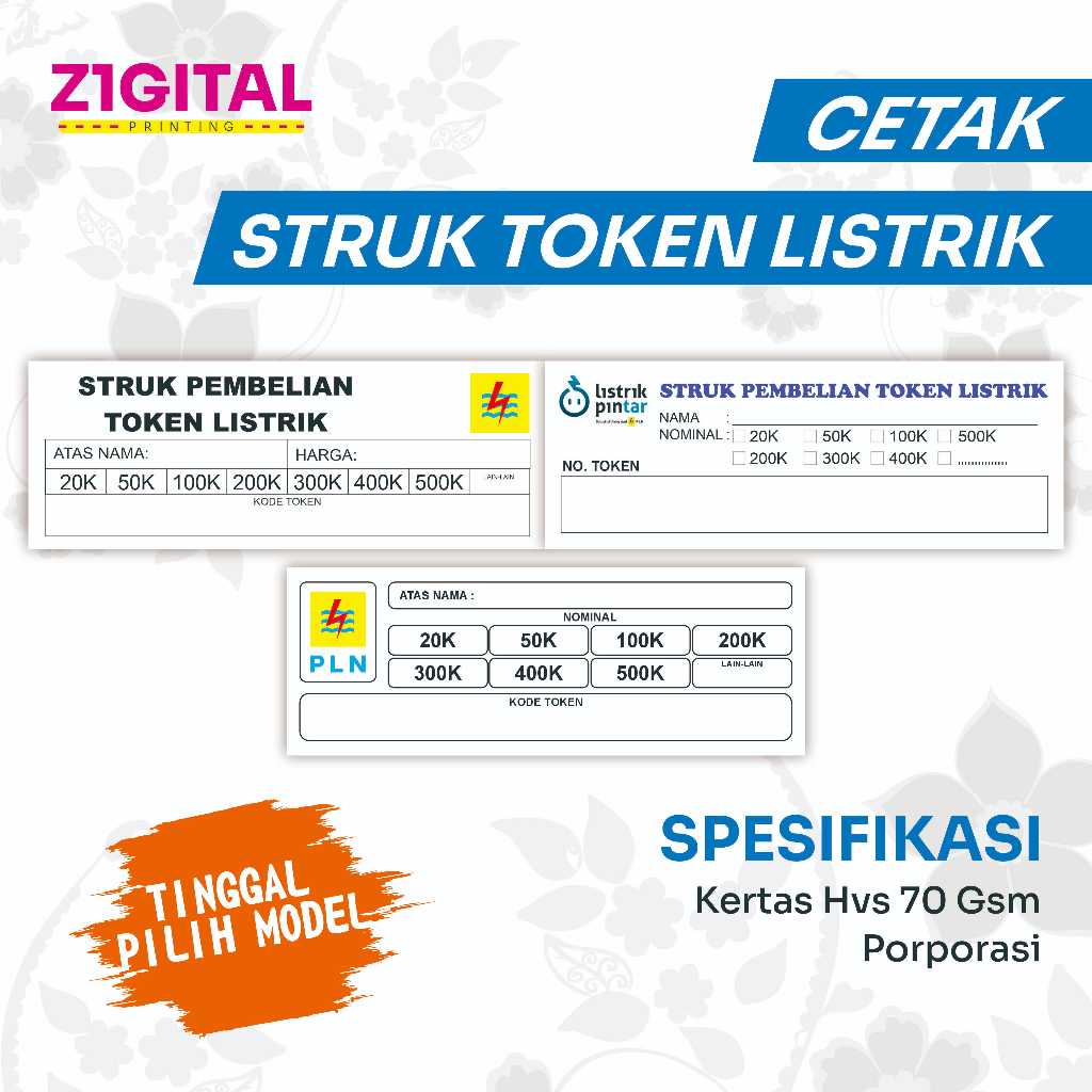 CETAK STRUK TOKEN PEMBELIAN LISTRIK