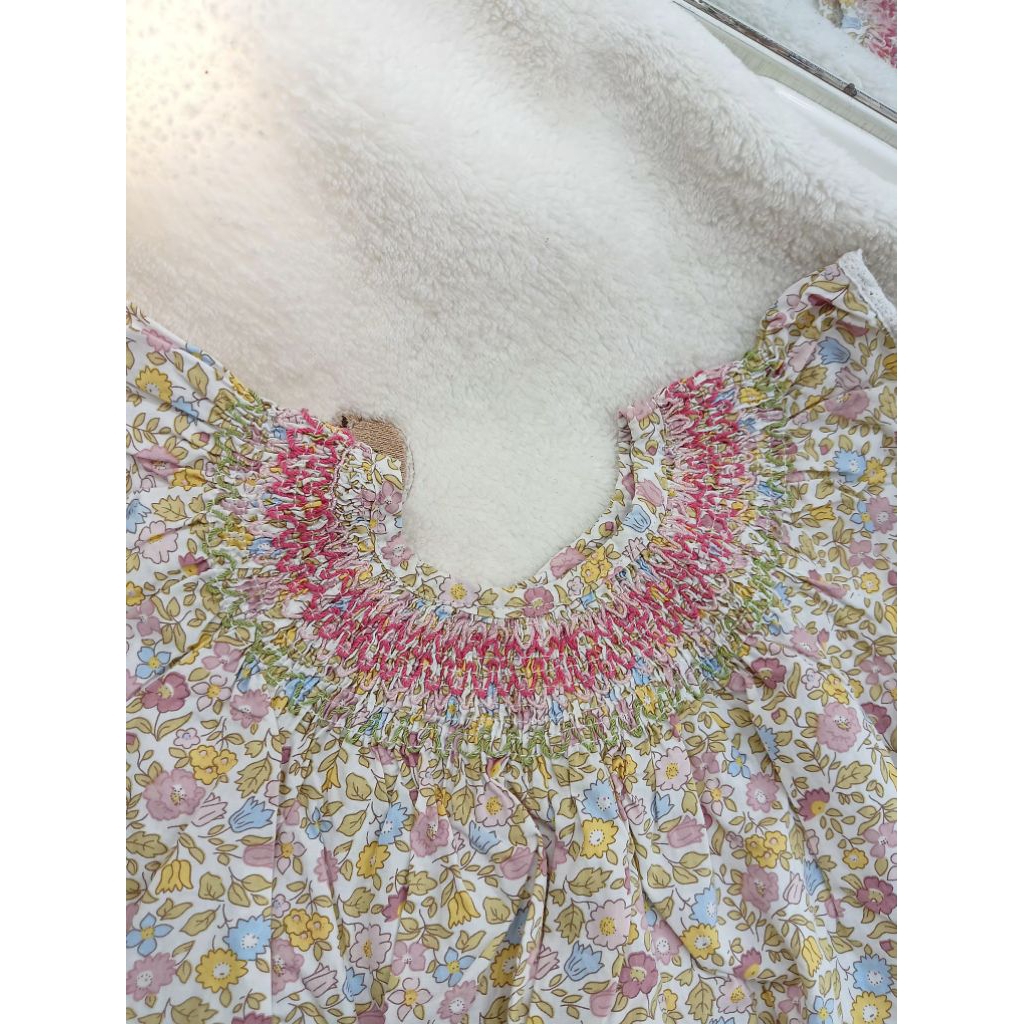 preloved dress smocked anak 1-2thn like new